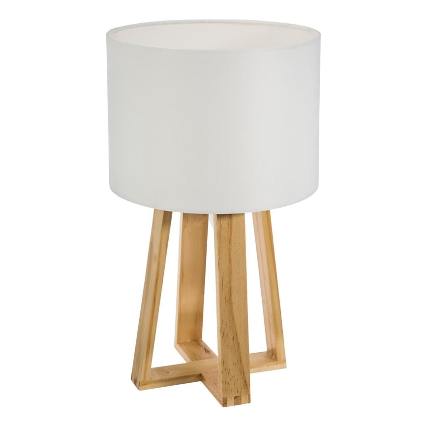 Atmosphera - Candeeiro de mesa MOLU 1xE27/25W/230V pinho/branco