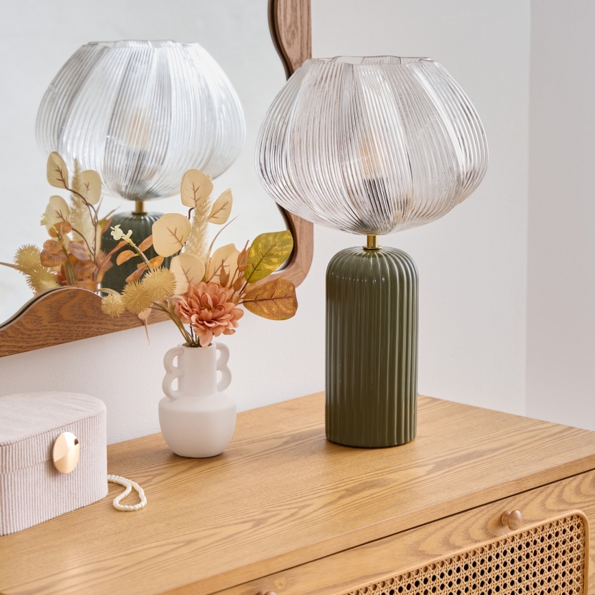 Atmosphera - Candeeiro de mesa PHYLAS 1xE14/40W/230V verde