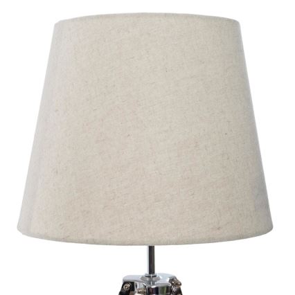 Atmosphera - Candeeiro de mesa RUNO 1xE27/25W/230V bambu/creme