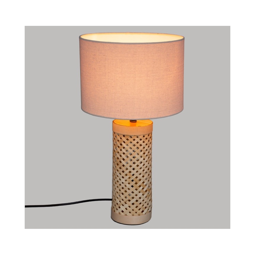 Atmosphera - Candeeiro de mesa SALMA 1xE27/40W/230V bambu