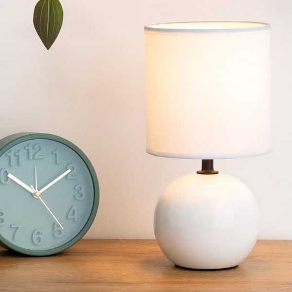 Atmosphera - Candeeiro de mesa TIMÉO 1xE14/60W/230V branco brilhante