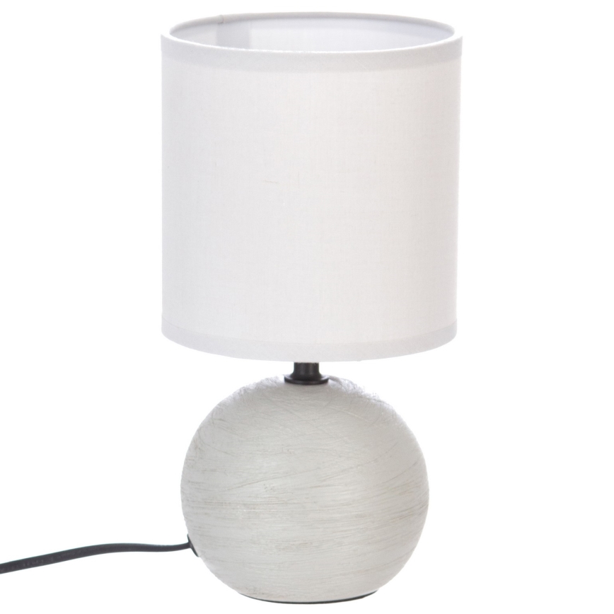 Atmosphera - Candeeiro de mesa TIMÉO 1xE14/60W/230V cinzento/branco