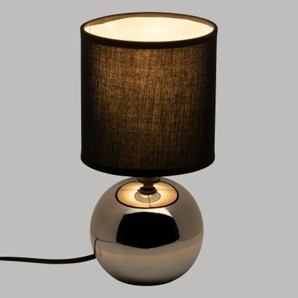Atmosphera - Candeeiro de mesa TIMÉO 1xE14/60W/230V cromado brilhante/preto