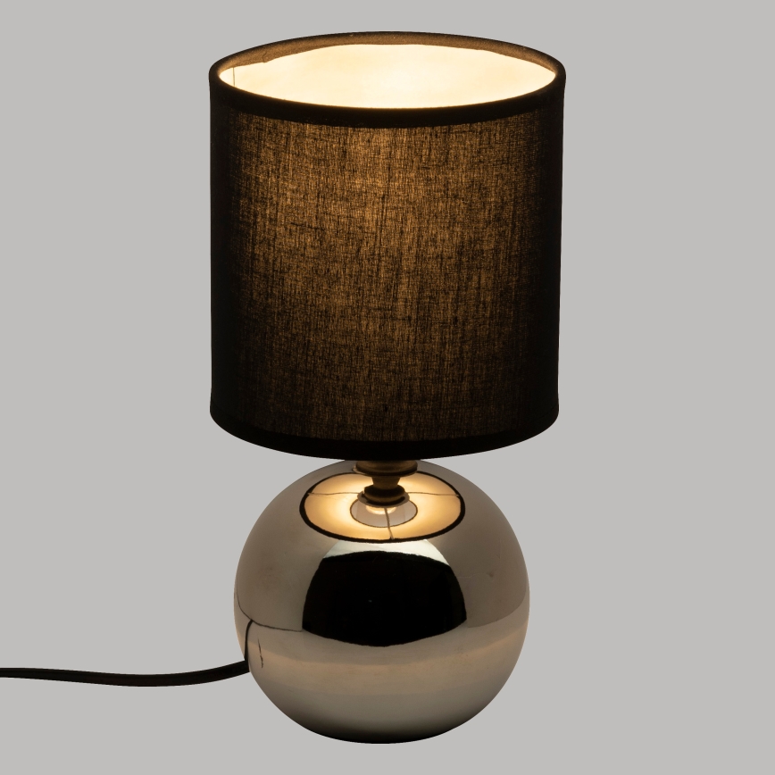 Atmosphera - Candeeiro de mesa TIMÉO 1xE14/60W/230V cromado brilhante/preto