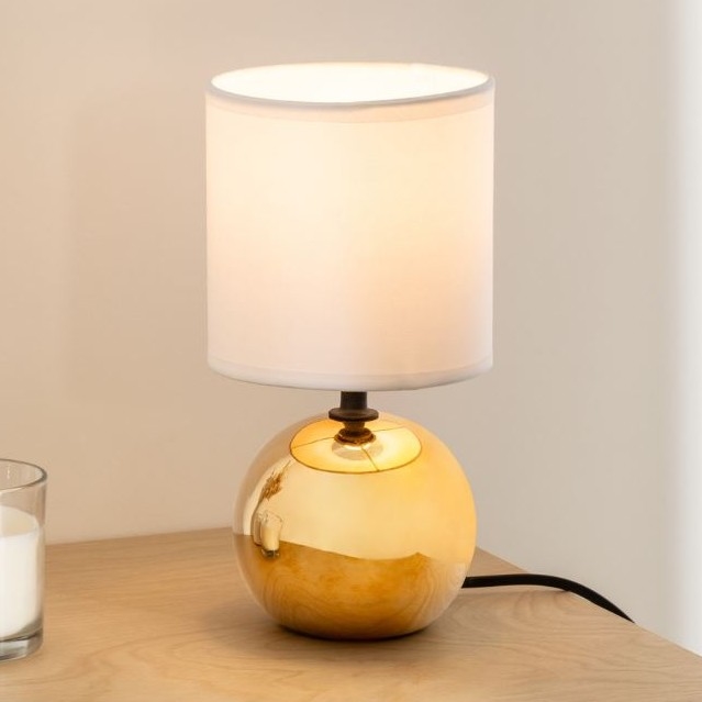 Atmosphera - Candeeiro de mesa TIMÉO 1xE14/60W/230V dourado/branco