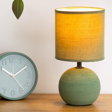 Atmosphera - Candeeiro de mesa TIMÉO 1xE14/60W/230V khaki