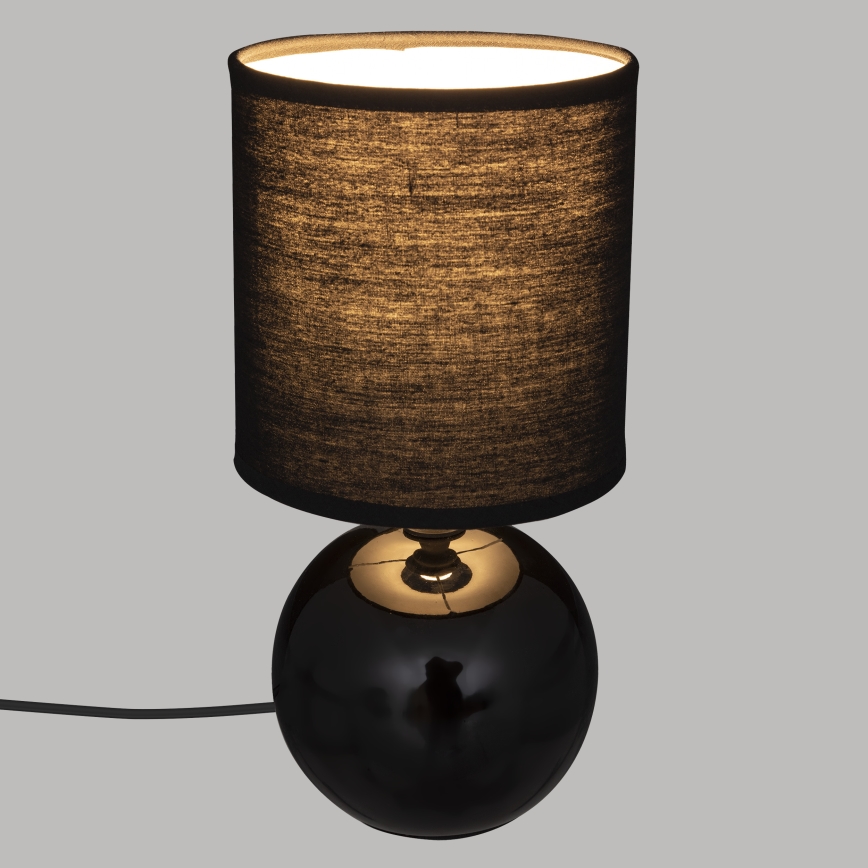 Atmosphera - Candeeiro de mesa TIMÉO 1xE14/60W/230V preto brilhante