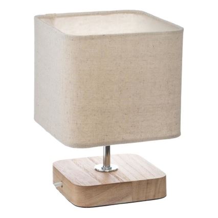 Atmosphera - Candeeiro de mesa TOXEY 1xE14/25W/230V pinho/bege