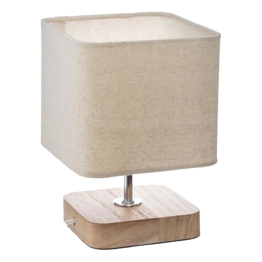 Atmosphera - Candeeiro de mesa TOXEY 1xE14/25W/230V pinho/bege