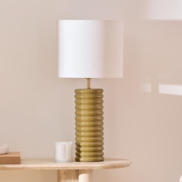 Atmosphera - Candeeiro de mesa VINUS 1xE27/60W/230V caqui