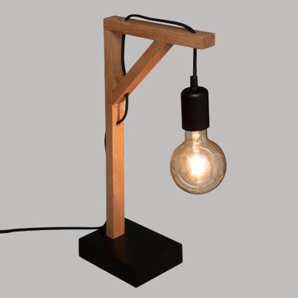 Atmosphera - Candeeiro de mesa WILD 1xE27/25W/230V pinho