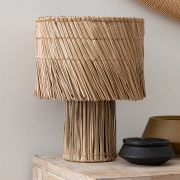 Atmosphera - Candeeiro de mesa YONI 1xE27/40W/230V rákos