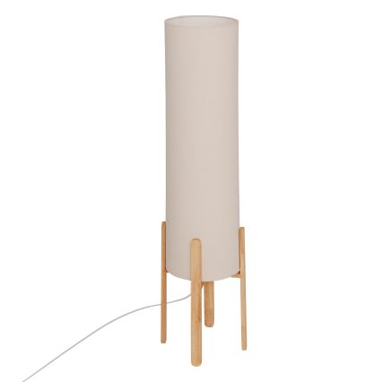 Atmosphera - Candeeiro de pé KEYAH 1xE27/25W/230V madeira de seringueira