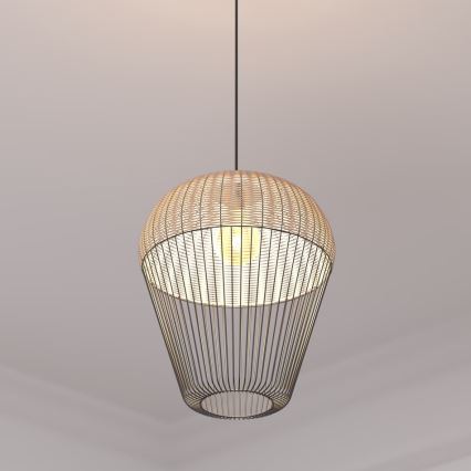 Atmosphera - Candeeiro suspenso ANEA 1xE27/40W/230V vime