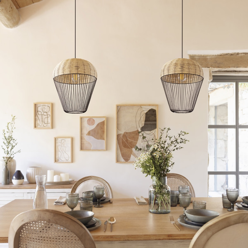Atmosphera - Candeeiro suspenso ANEA 1xE27/40W/230V vime