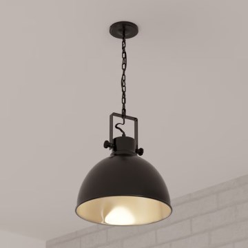 Atmosphera - Candeeiro suspenso BASALT 1xE27/25W/230V preto