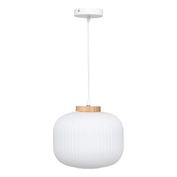 Atmosphera - Candeeiro suspenso com cabo TRAVIS 1xE27/25W/230V pinho