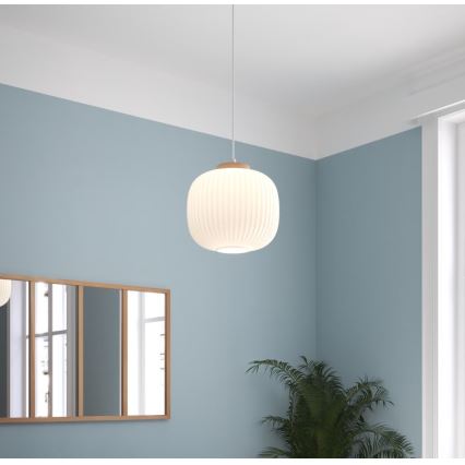 Atmosphera - Candeeiro suspenso com cabo TRAVIS 1xE27/25W/230V pinho