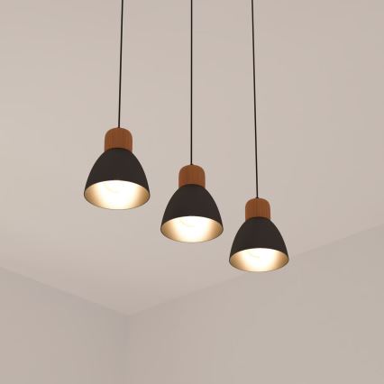 Atmosphera - Candeeiro suspenso DESY 1xE27/40W/230V pinho