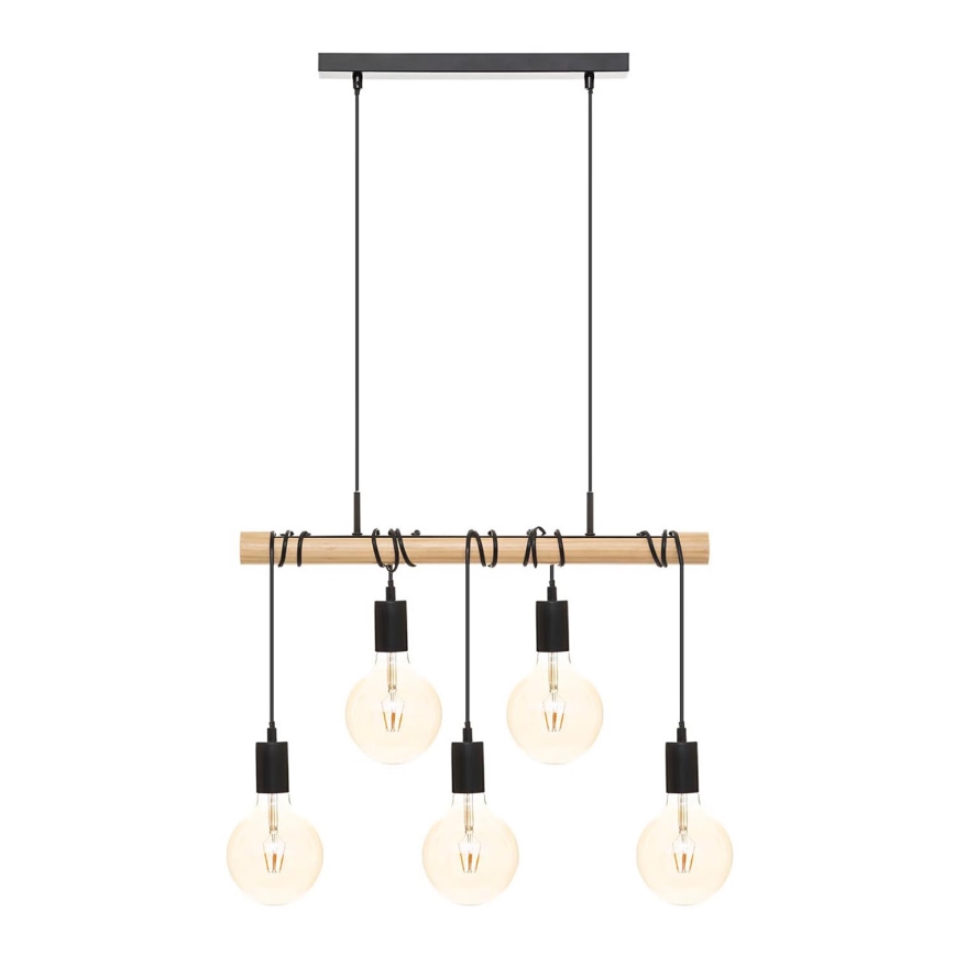 Atmosphera - Candeeiro suspenso JAKE 5xE27/40W/230V pinho