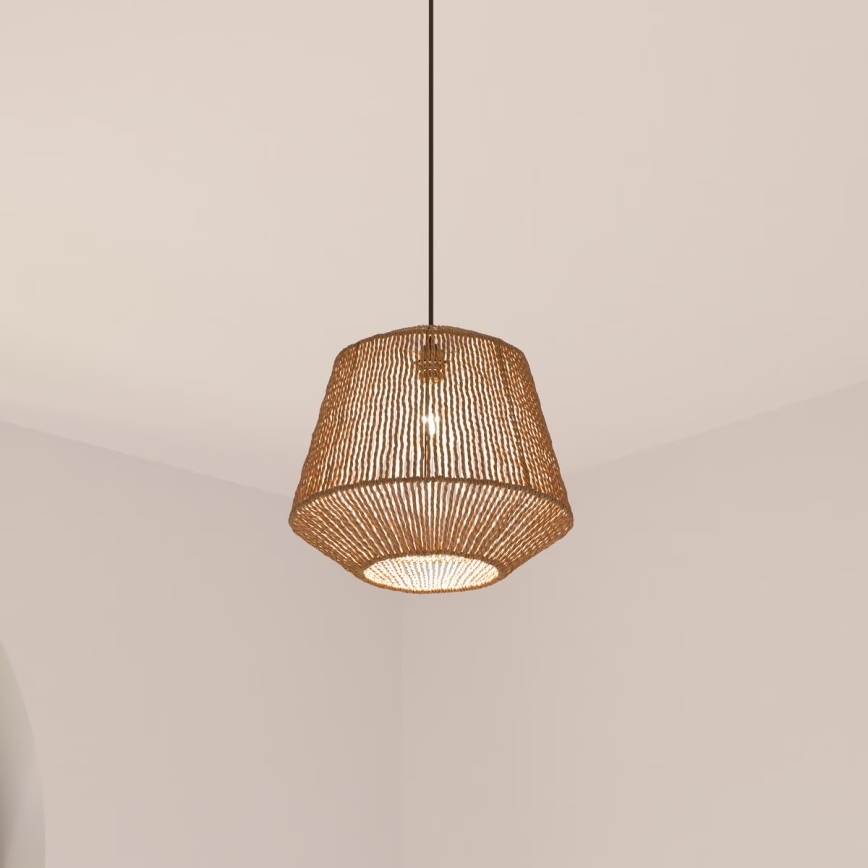Atmosphera - Candeeiro suspenso JILY 1xE27/40W/230V juta bege