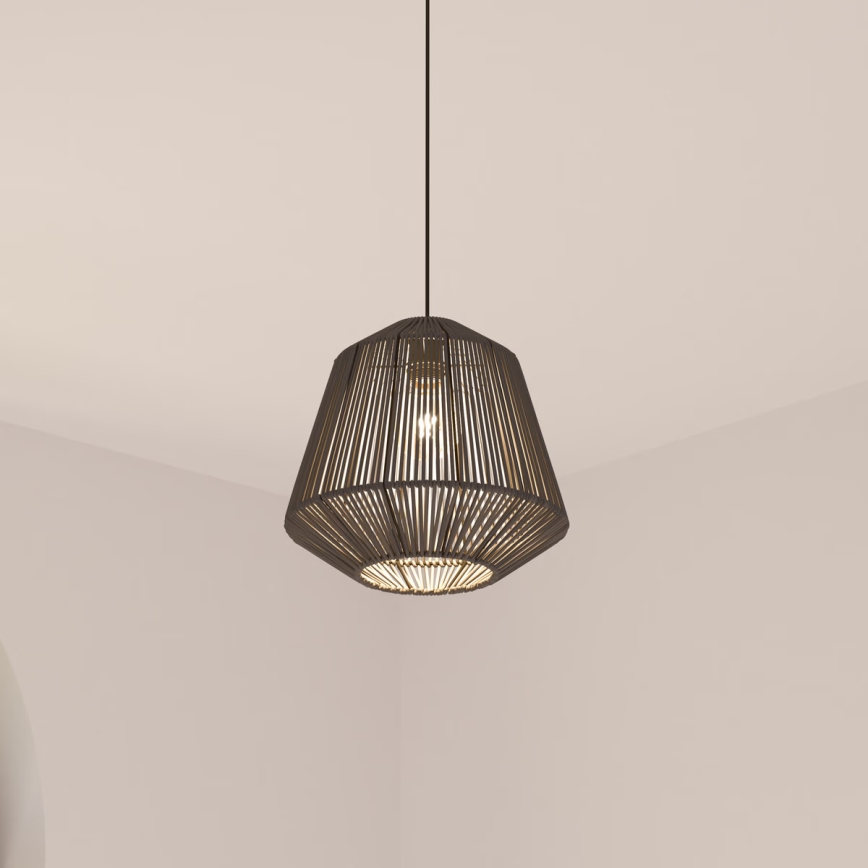 Atmosphera - Candeeiro suspenso JILY 1xE27/40W/230V juta preto