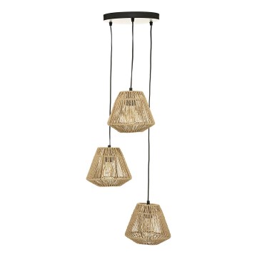 Atmosphera - Candeeiro suspenso JILY 3xE27/40W/230V juta