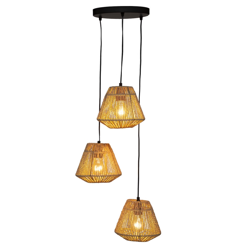 Atmosphera - Candeeiro suspenso JILY 3xE27/40W/230V juta
