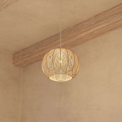 Atmosphera - Candeeiro suspenso KITA 1xE27/40W/230V vime