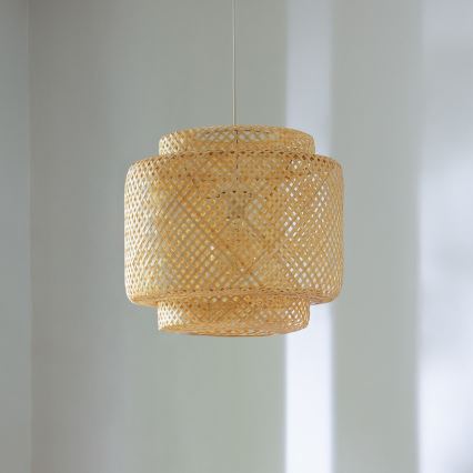 Atmosphera - Candeeiro suspenso LIBY 1xE27/40W/230V bambu