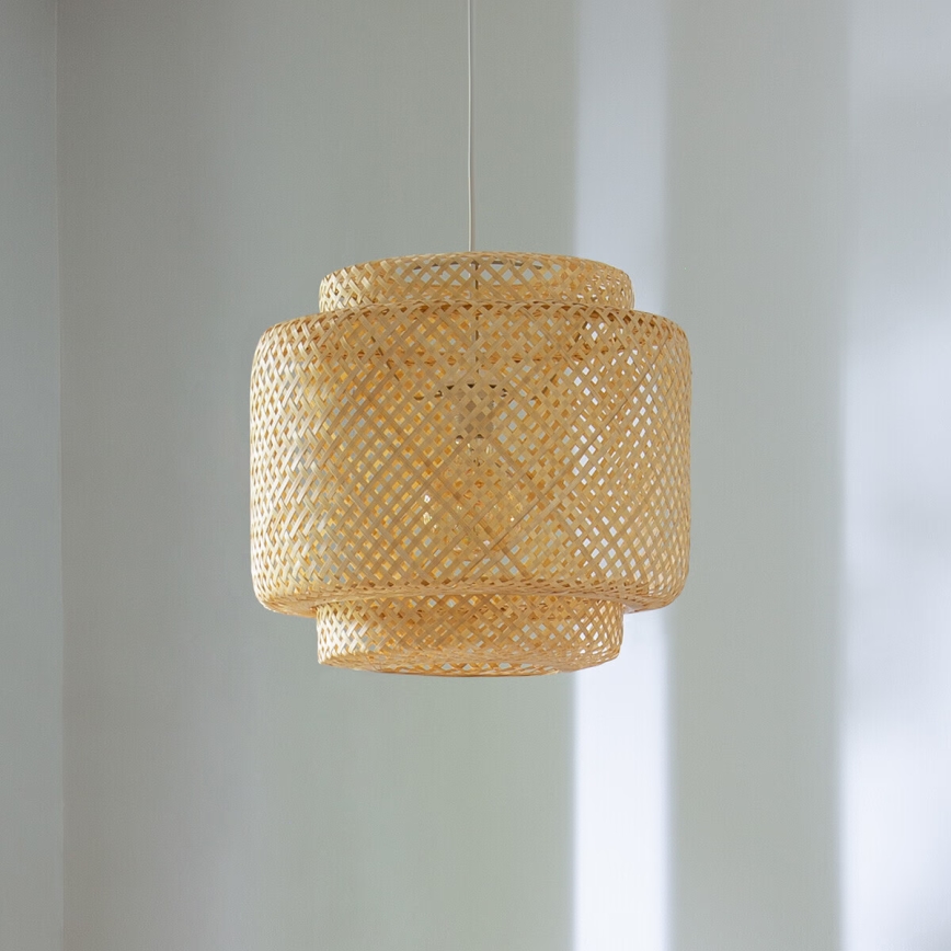 Atmosphera - Candeeiro suspenso LIBY 1xE27/40W/230V bambu