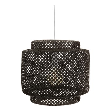 Atmosphera - Candeeiro suspenso LIBY 1xE27/40W/230V bambu/preto