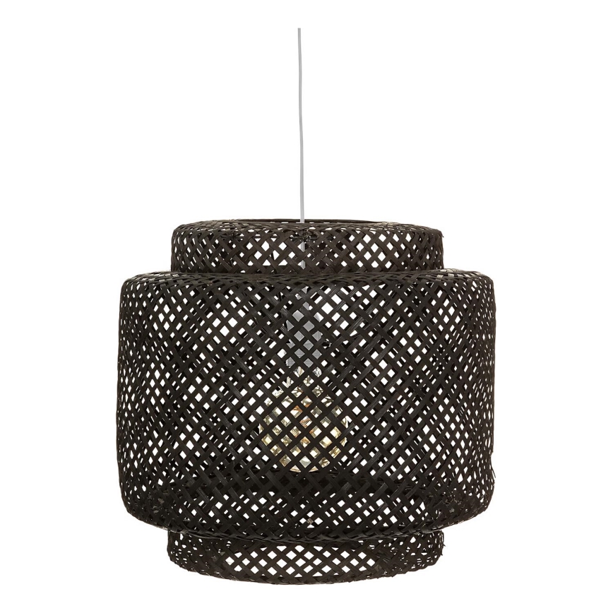 Atmosphera - Candeeiro suspenso LIBY 1xE27/40W/230V bambu/preto