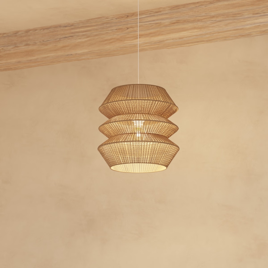 Atmosphera - Candeeiro suspenso LIZA 1xE27/40W/230V juta