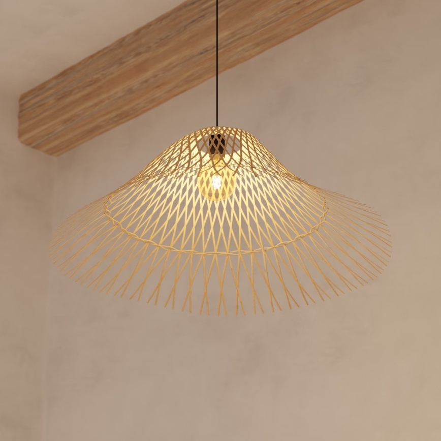 Atmosphera - Candeeiro suspenso MOXA 1xE27/60W/230V bambu