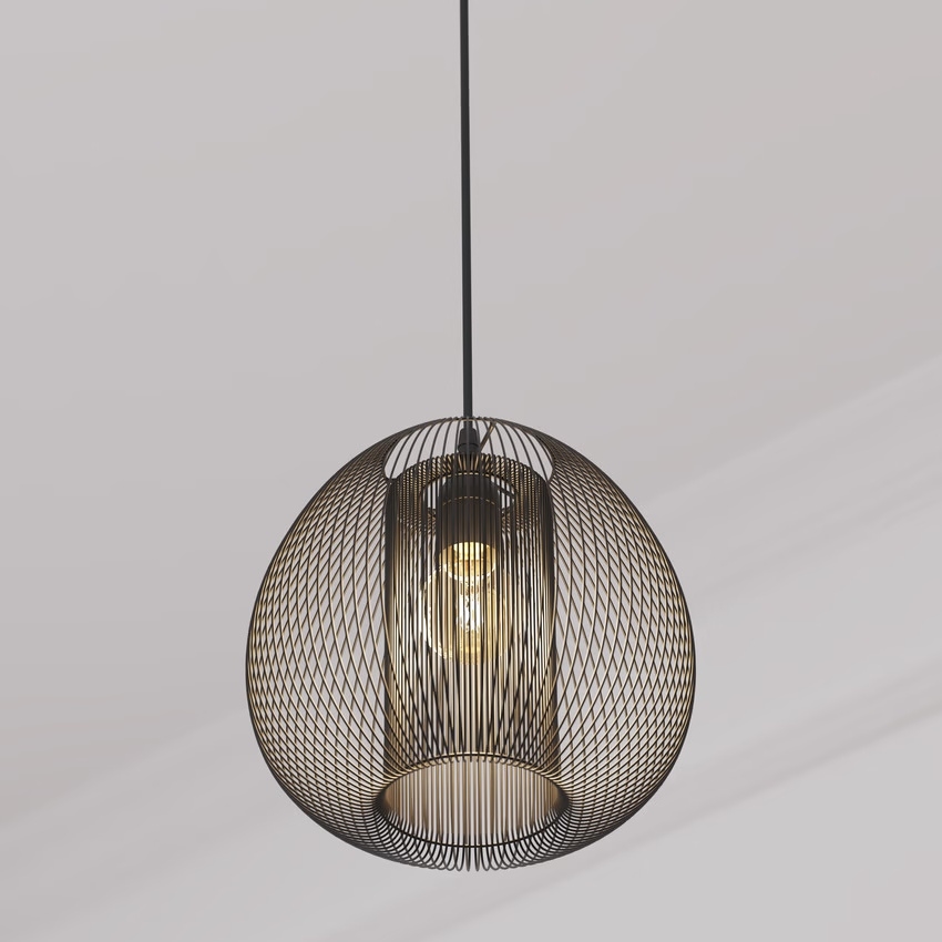 Atmosphera - Candeeiro suspenso NODA 1xE27/40W/230V preto