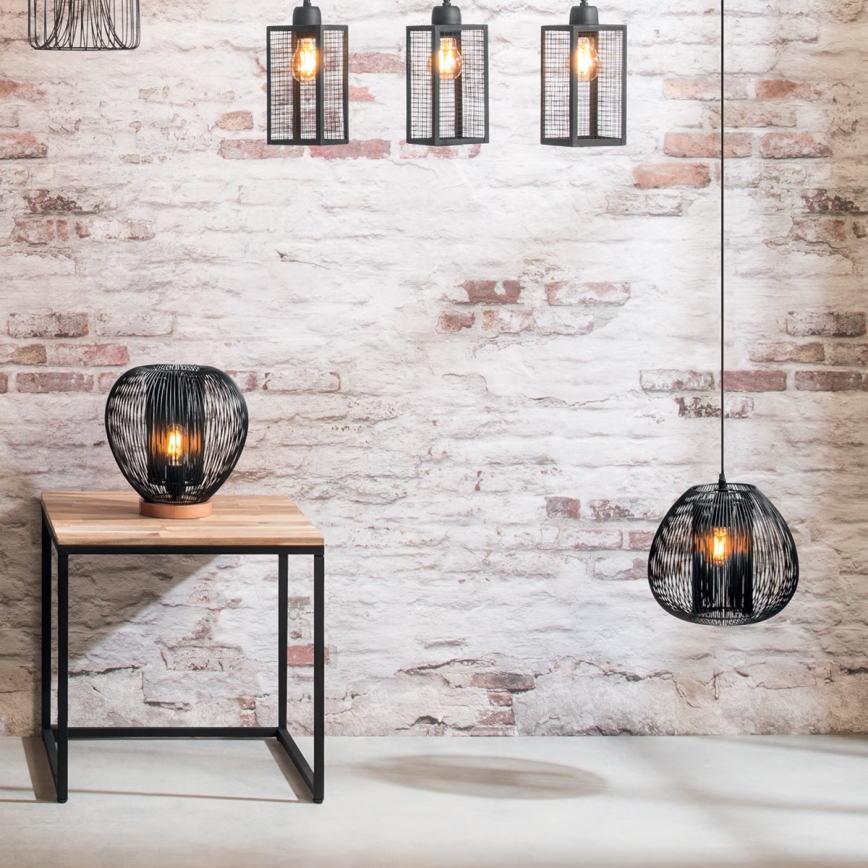 Atmosphera - Candeeiro suspenso NODA 1xE27/40W/230V preto