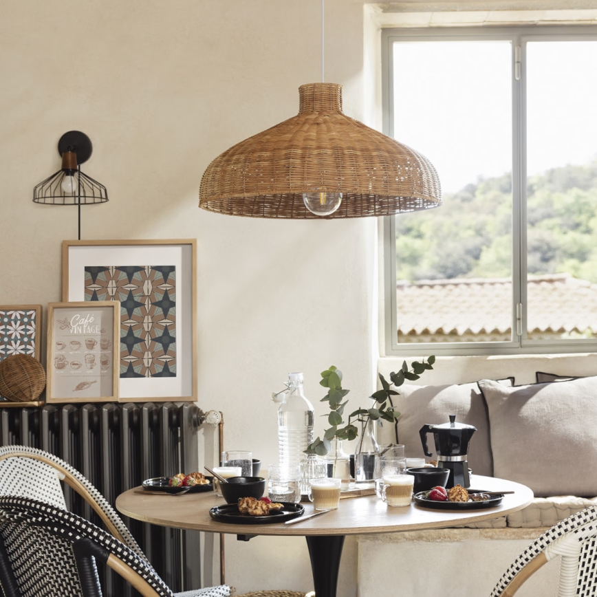 Atmosphera - Candeeiro suspenso ORI 1xE27/40W/230V vime