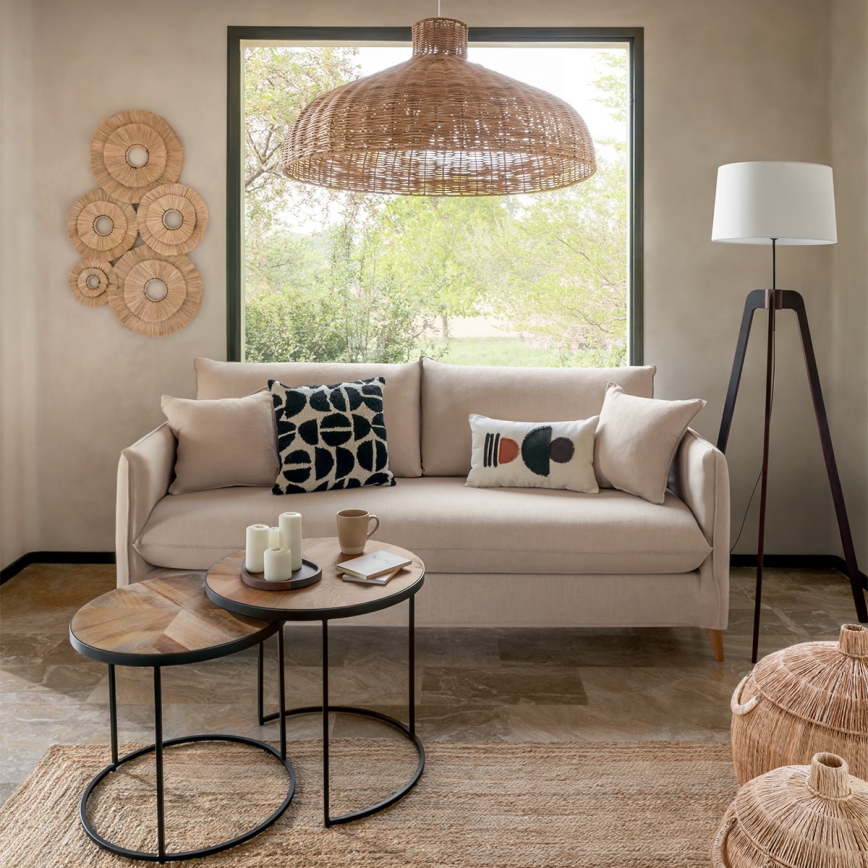 Atmosphera - Candeeiro suspenso ORI 1xE27/40W/230V vime