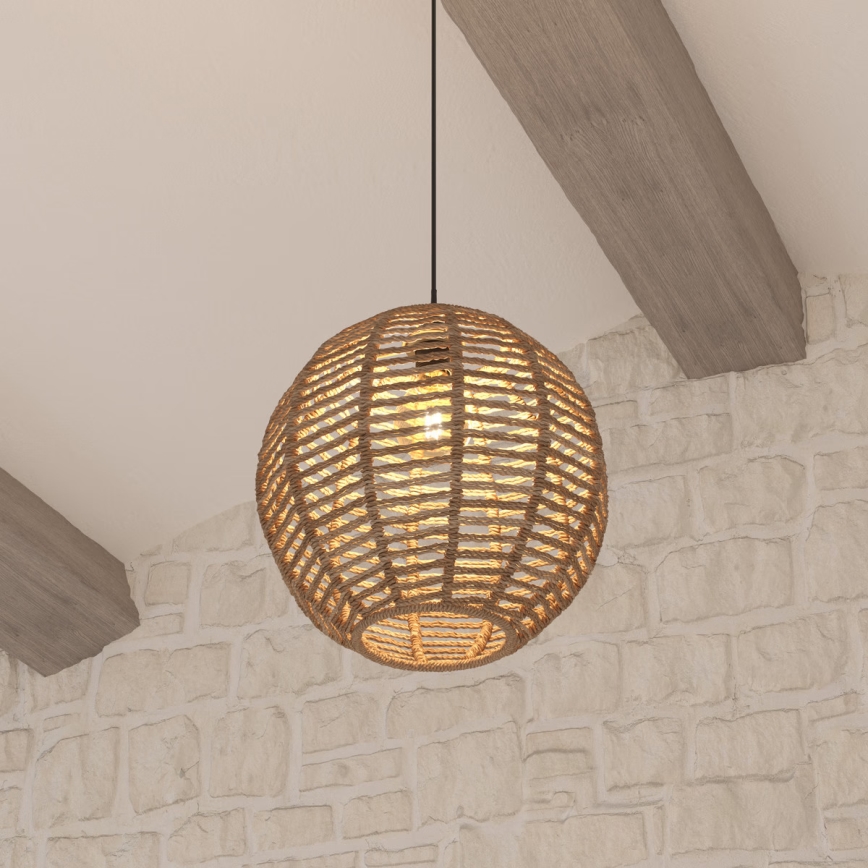 Atmosphera - Candeeiro suspenso RANA 1xE27/40W/230V vime