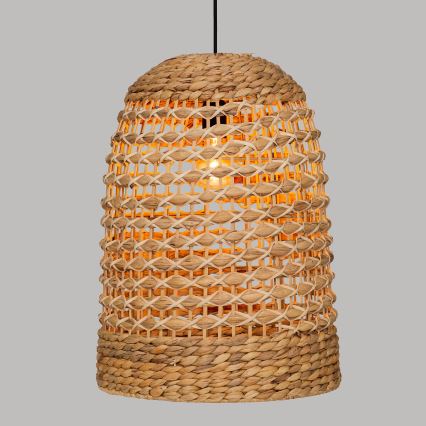 Atmosphera - Candeeiro suspenso SAND 1xE27/40W/230V vime/Jacinto-de-água