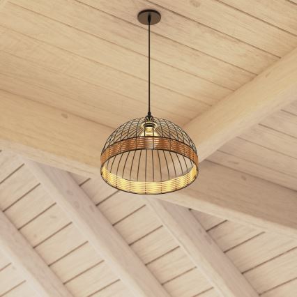 Atmosphera - Candeeiro suspenso SUWA 1xE27/40W/230V vime