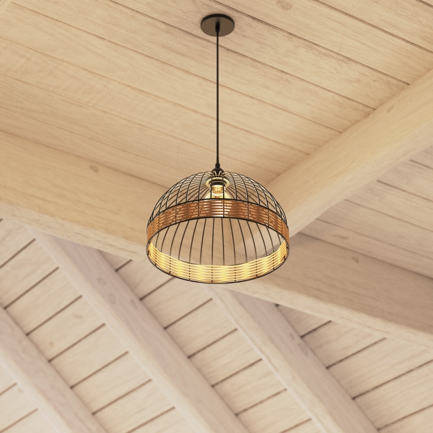 Atmosphera - Candeeiro suspenso SUWA 1xE27/40W/230V vime