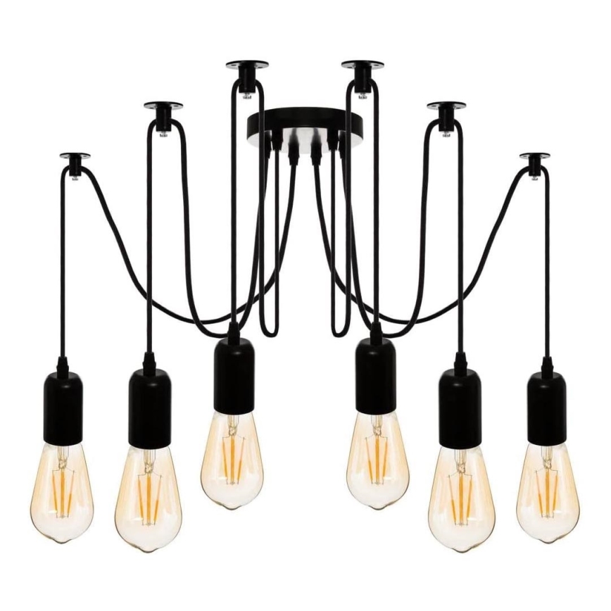 Atmosphera - Candeeiro suspenso UDELL 6xE27/40W/230V aranha