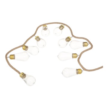 Atmosphera - Corrente decorativa LED GRINALDA 10xLED/2xAA 1,65m branco quente