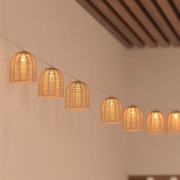 Atmosphera - Corrente decorativa LED solar LED AIA 10xLED 3,35m IP44 branco quente