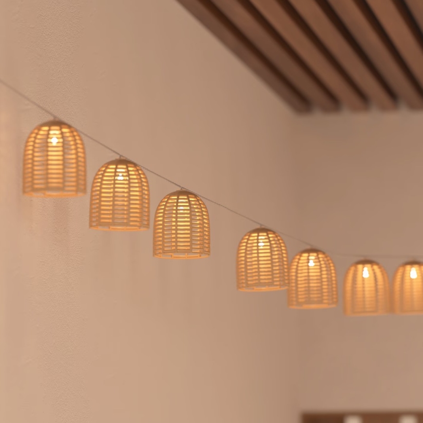 Atmosphera - Corrente decorativa LED solar LED AIA 10xLED 3,35m IP44 branco quente