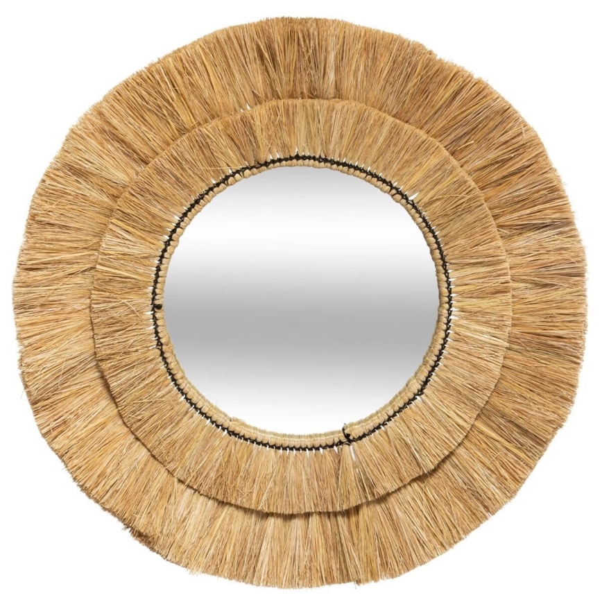Atmosphera - Espelho de parede ALBA diâmetro 57 cm bastão de ráfia