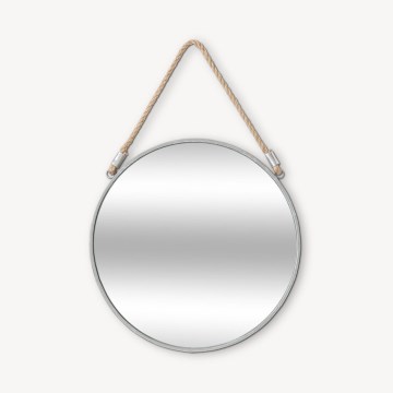 Atmosphera - Espelho de parede EDEN diâmetro 38 cm prateado