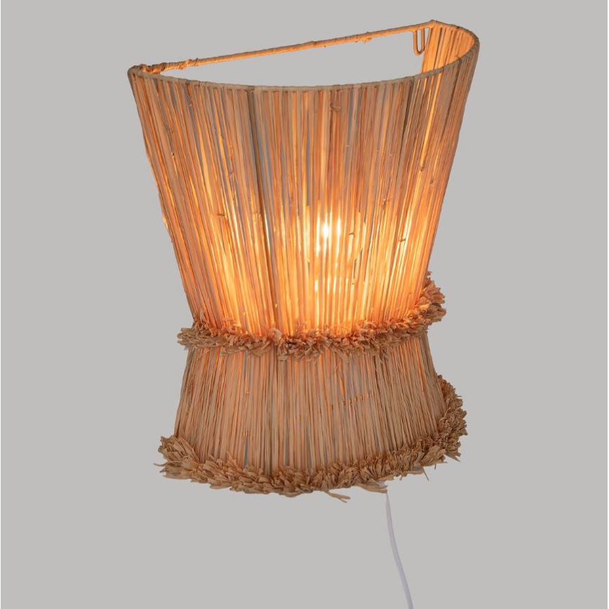Atmosphera - Iluminação de parede LOA 1xE27/40W/230V bastão de ráfia